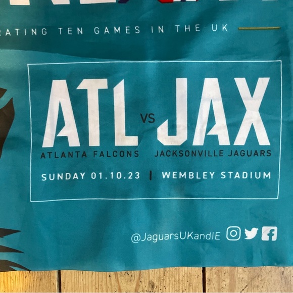 Jacksonville Jaguars vs Atl Falcons Flag 2023 NFL International Series London - Picture 2 of 3